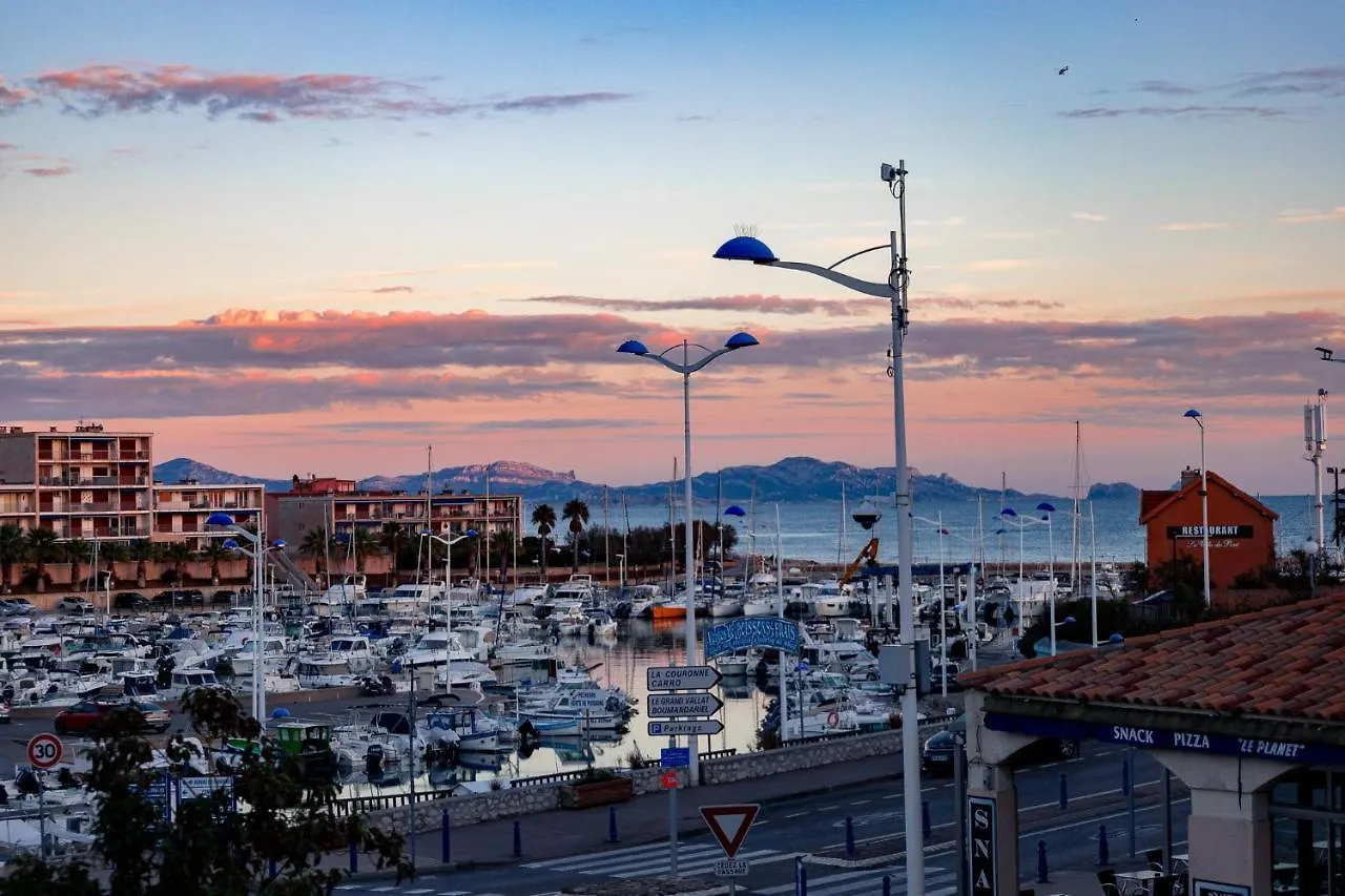 Terrasse Vue Mer Et Port, Hyper Centre Sausset-les-Pins Frankrig